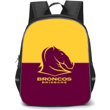 Brisbane Broncos Limited Backpack School Bag StudentPack - Logo Yellow And Burgundy Background