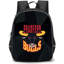 Bradford Bulls Rugby League Football Club Backpack School Bag StudentPack - Logo Gray Abstract Background