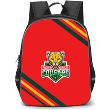 Keighley Cougars Rugby League Football Club Backpack School Bag StudentPack - Large Logo With Stripe