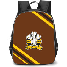 North Wales Crusaders Rugby League Football Club Backpack School Bag StudentPack - Large Logo With Stripe
