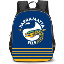 Parramatta Eels Rugby League Club Backpack School Bag StudentPack - Logo Blue And Yellow Background