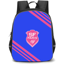 Stade Francais Paris Backpack School Bag StudentPack - Large Logo With Stripe