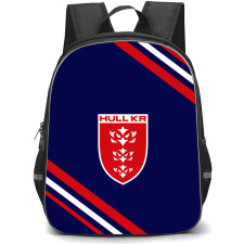Hull Kingston Rovers Rugby Football Club Backpack School Bag StudentPack - Large Logo With Stripe