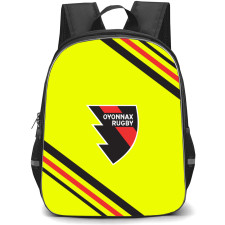 Oyonnax Rugby Backpack School Bag StudentPack - Large Logo With Stripe