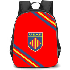 USA Perpignan Backpack School Bag StudentPack - Large Logo With Stripe