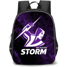 Melbourne Storm Rugby League Club Backpack School Bag StudentPack - Logo Purple Abstract Background