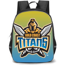 Gold Coast Titans Backpack School Bag StudentPack - Logo Yellow Blue Gradient Background