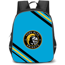 York Knights Rugby League Football Club Backpack School Bag StudentPack - Large Logo With Stripe