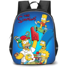 The Simpsons Backpack School Bag StudentPack - The Simpsons Characters Celebrating Playing Poster