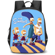 The Simpsons Backpack School Bag StudentPack - The Simpsons Characters Skating Portrait Poster
