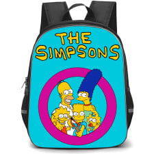 The Simpsons Backpack School Bag StudentPack - The Simpsons Characters Smiling Circle Portrait Poster