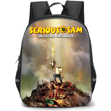 Serious Sam Backpack School Bag StudentPack - Serious Sam Standing On Corpses Poster