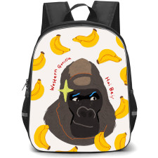 Shanghai Zoo Backpack School Bag StudentPack - Shanghai Zoo Little Socialite Western Gorilla Poster