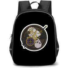 Skeleton Knight In Another World Arc Lalatoya Backpack School Bag StudentPack - Arc Lalatoya Skull Armor Shield Sticker