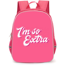SkinnyDip Barbie Backpack School Bag StudentPack - Barbie x Skinnydip I Am So Extra Pink Quote Poster