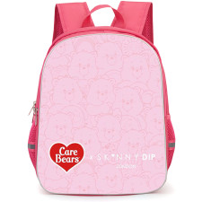 SkinnyDip Care Bears Backpack School Bag StudentPack - Care Bears x Skinnydip Pink Bear Pattern Art Poster