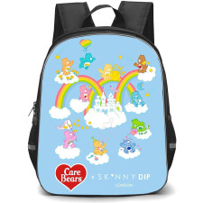 SkinnyDip Care Bears Backpack School Bag StudentPack - Care Bears x Skinnydip Rainbow Castle Blue Cloud Cute Kawaii Poster