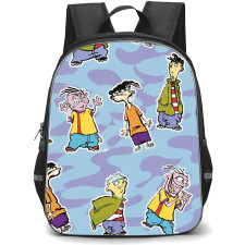 SkinnyDip Cartoon Network Backpack School Bag StudentPack - Cartoon Network x SkinnyDip Ed Edd N Eddy Character Pattern Retro Cartoon Poster