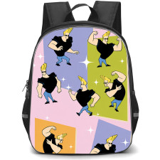 SkinnyDip Cartoon Network Backpack School Bag StudentPack - Cartoon Network x SkinnyDip Johnny Bravo Retro Pattern Cartoon Poster