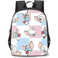 SkinnyDip Cartoon Network Backpack School Bag StudentPack - Cartoon Network x SkinnyDip Pinky And The Brain Checkerboard Character Pattern Retro Cartoon Poster