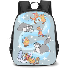 SkinnyDip Disney Backpack School Bag StudentPack - Disney x Skinnydip Cinderella Jaq Gus Lucifer Cat Vintage Pattern Poster