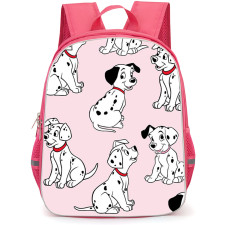 SkinnyDip Disney Backpack School Bag StudentPack - Disney x Skinnydip The Dalmatian Puppy Pink Cute Pattern Art Poster