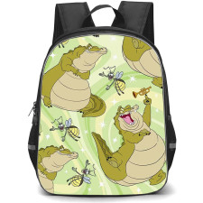 SkinnyDip Disney Backpack School Bag StudentPack - Disney x Skinnydip Louis Ray Princess And The Frog Swamp Green Pattern Poster