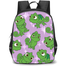 SkinnyDip Disney Backpack School Bag StudentPack - Disney x Skinnydip Pascal Tangled Purple Cute Chameleon Pattern Poster