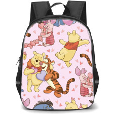 SkinnyDip Winnie The Pooh Backpack School Bag StudentPack - Winnie The Pooh x Skinnydip Valentine Friends Hearts Cute Pattern Art Poster