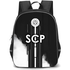 SCP Secret Laboratory Backpack School Bag StudentPack - SCP Secret Laboratory Logo on Black Vertical Background