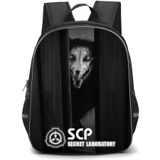 SCP Secret Laboratory Backpack School Bag StudentPack - SCP-1471-A Peeking Through Door Creepy Poster
