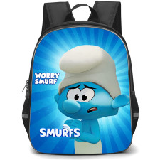 The Smurfs Worry Smurf Backpack School Bag StudentPack - Smurfs Movie 2025 Worry Smurf Poster