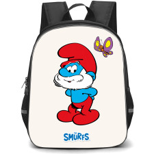 The Smurfs Papa Smurfs Backpack School Bag StudentPack - Papa Smurf Minimalist Vector Art Poster