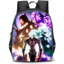 Solo Leveling Backpack StudentPack - Solo Leveling 5 Strongest Shadow Soldier Anime Art