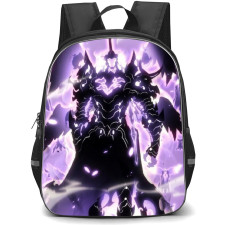 Solo Leveling Bellion Backpack StudentPack - Bellion Portrait Violet Background