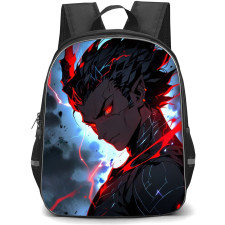 Solo Leveling Sung Jinwoo Backpack StudentPack - Sung Jinwoo Side Anime Art On Dark Sky