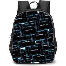Solo Leveling Backpack School Bag StudentPack - Solo Leveling Level Up Interface Poster