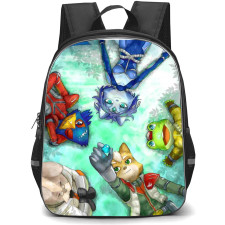 Star Fox Backpack StudentPack - Character Laying In Grass Holding Blue Sphere