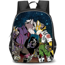 Star Fox Backpack StudentPack - Falco And Wolf O Donnell Head Bang Angry