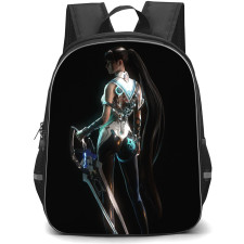Stellar Blade Eve Backpack StudentPack - Eve Standing Back On A Futuristic Background