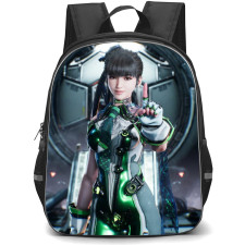 Stellar Blade Eve Backpack StudentPack - Eve Standing On Space Ship Background