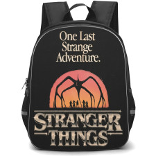 Stranger Things Backpack School Bag StudentPack - Stranger Things One Last Strange Adventure Retro Poster