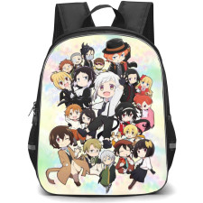 Bungo Stray Dogs Backpack Student Pack - Characters Chibi Art Poster