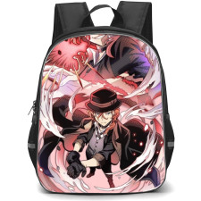 Bungo Stray Dogs Chuya Nakahara Backpack Student Pack - Chuya Nakahara Rage Fierce On Pink Background