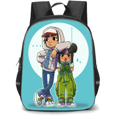 Subway Surfers Backpack StudentPack - Subway Surfers Jake And Yutani Illustration Art Poster