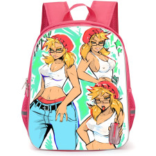 Subway Surfers Backpack StudentPack - Subway Surfers Tricky Retro Drawing Art On White Background