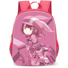 Sword Art Online Llenn Backpack Student Pack - Llenn Holding Weapon Pink Background