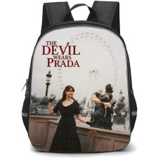 The Devil Wears Prada Andrea Sachs Backpack School Bag StudentPack - Andrea Sachs Black Outfit Smiling Portrait Series Poster