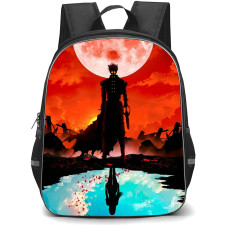 Trigun Stargaze Vash The Stampede Backpack School Bag StudentPack - Vash The Stampede Red Moon Silhouette Portrait