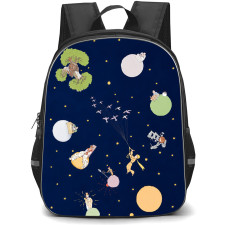 The Little Prince Backpack School Bag StudentPack - The Little Prince Starry Planet Adventure Art Poster